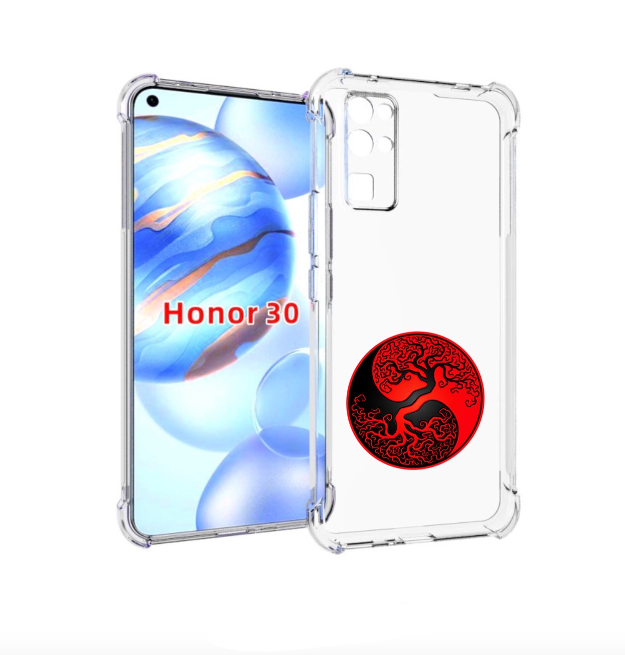

Чехол бампер MyPads инь янь дерево для Honor 30 (BMH-AN10) проти, Прозрачный, Tocco
