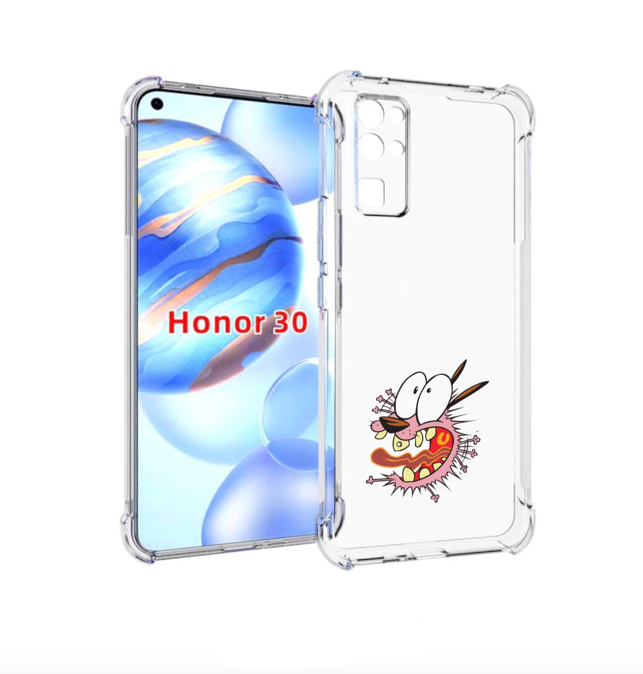 

Чехол бампер MyPads испуганный бобик для Honor 30 (BMH-AN10) про, Прозрачный, Tocco