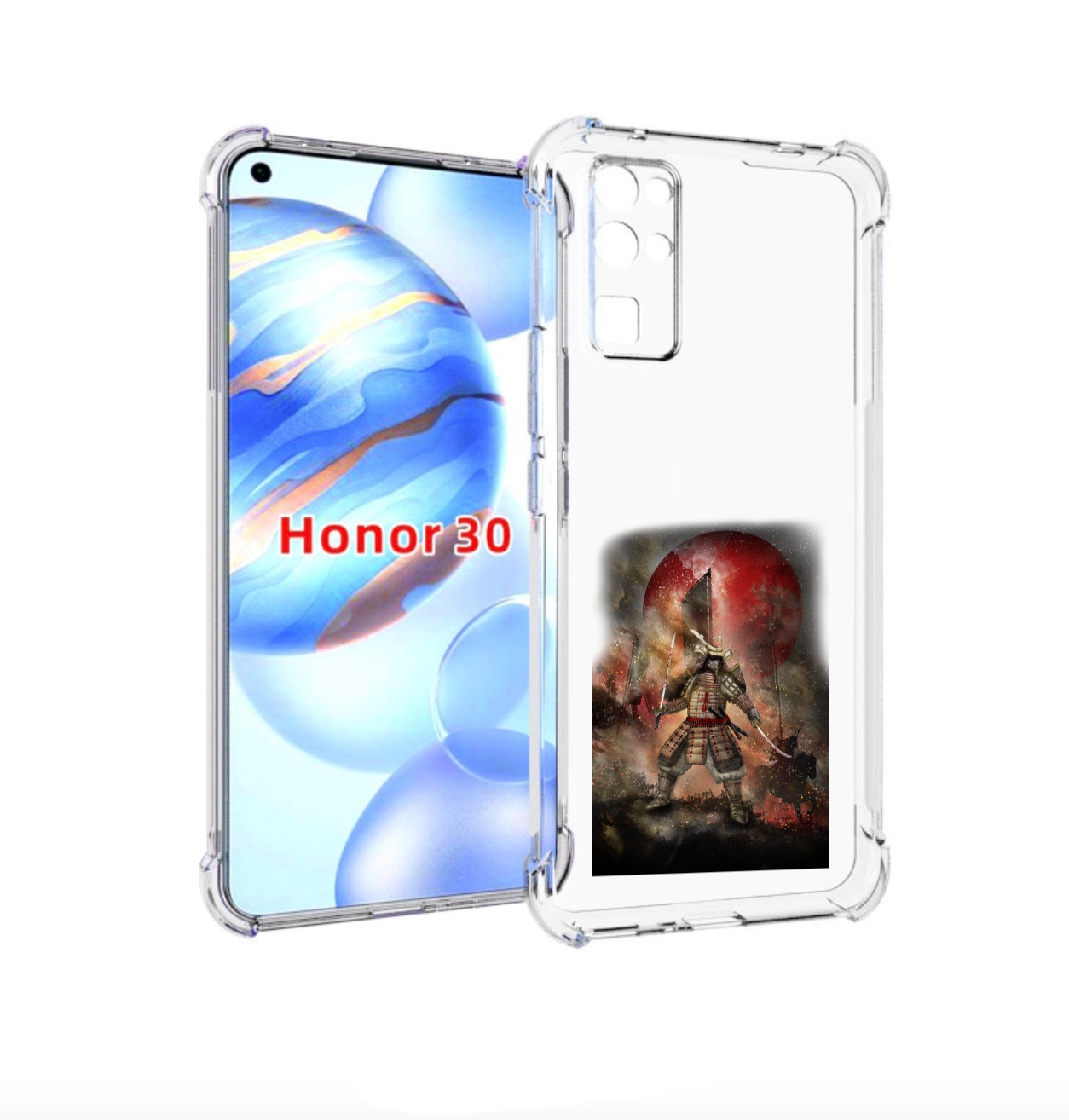 

Чехол бампер MyPads китайскийвоин для Honor 30 (BMH-AN10) против, Прозрачный, Tocco