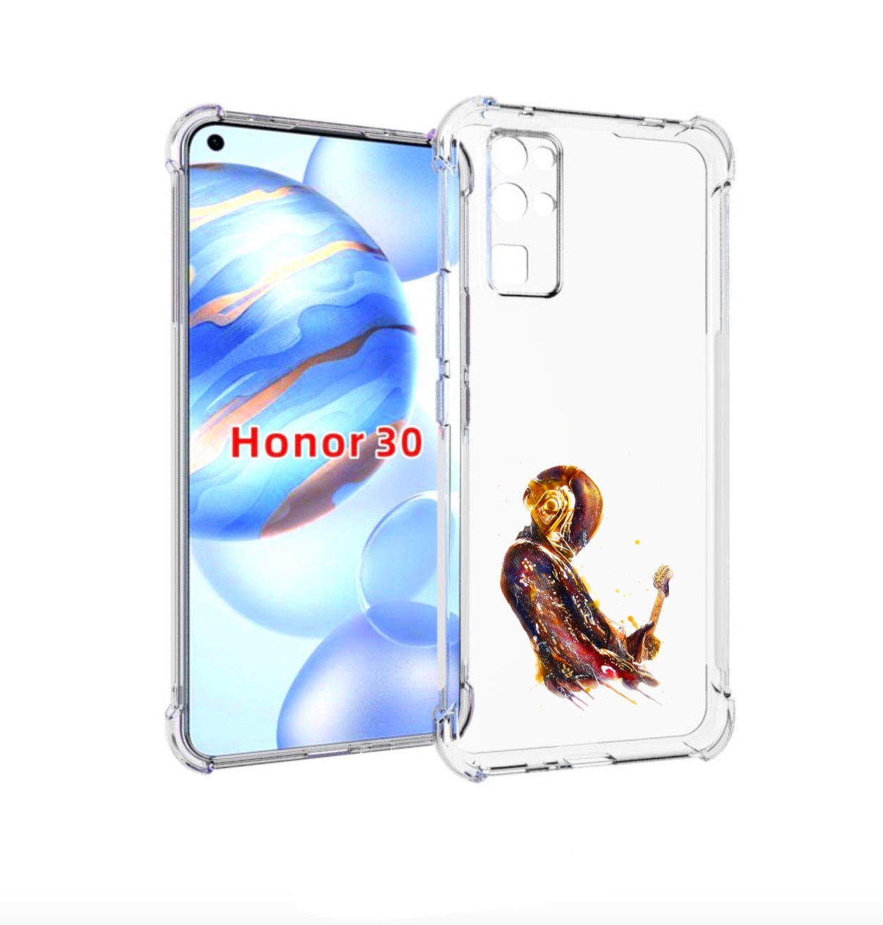 

Чехол бампер MyPads космо-музыкант для Honor 30 (BMH-AN10) проти, Прозрачный, Tocco