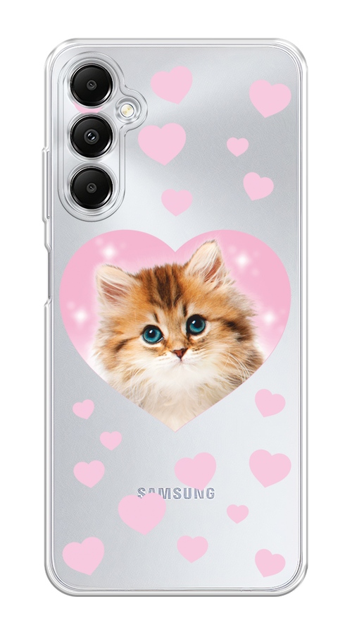 

Чехол на Samsung Galaxy A05s "Котенок в сердце", Розовый;оранжевый;белый;прозрачный, 2108850-1