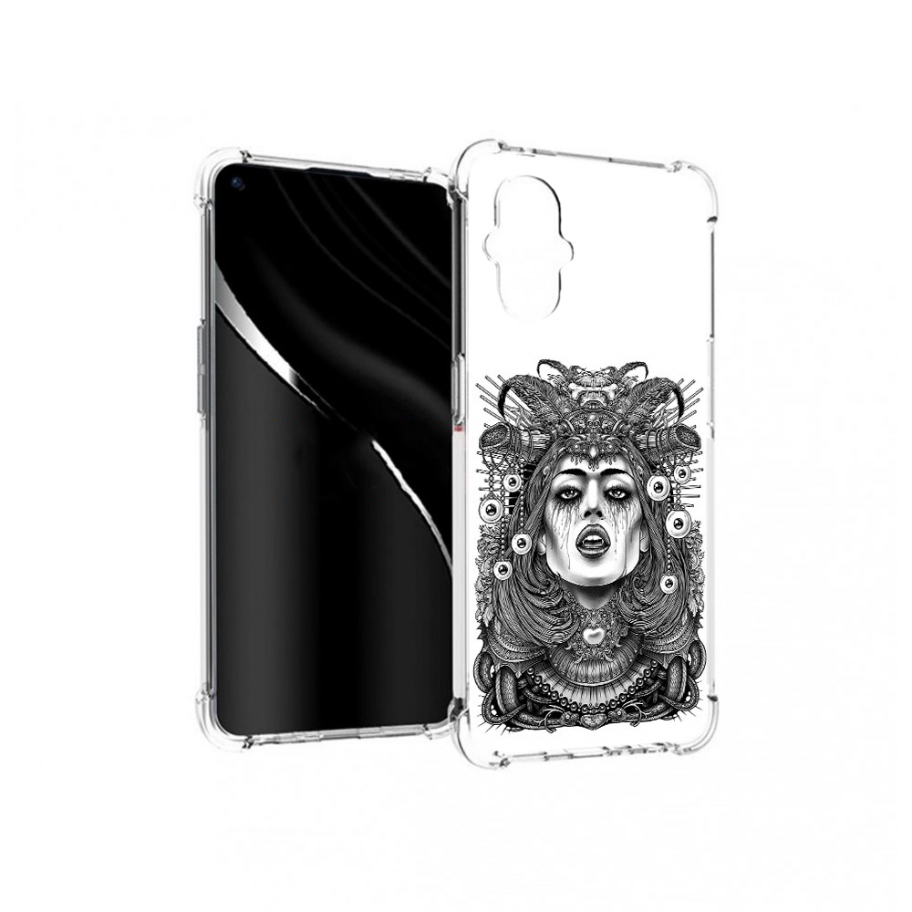 

Чехол MyPads Tocco для OnePlus Nord N20 5G портрет девушки черно белый (PT227047.135.551), Прозрачный, Tocco