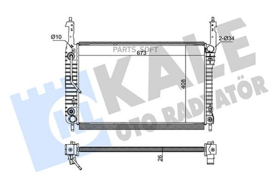 

KALE 342240 342240_Радиатор OP Antara 2,0 D AUT 06-, CHE Captiva () 1шт