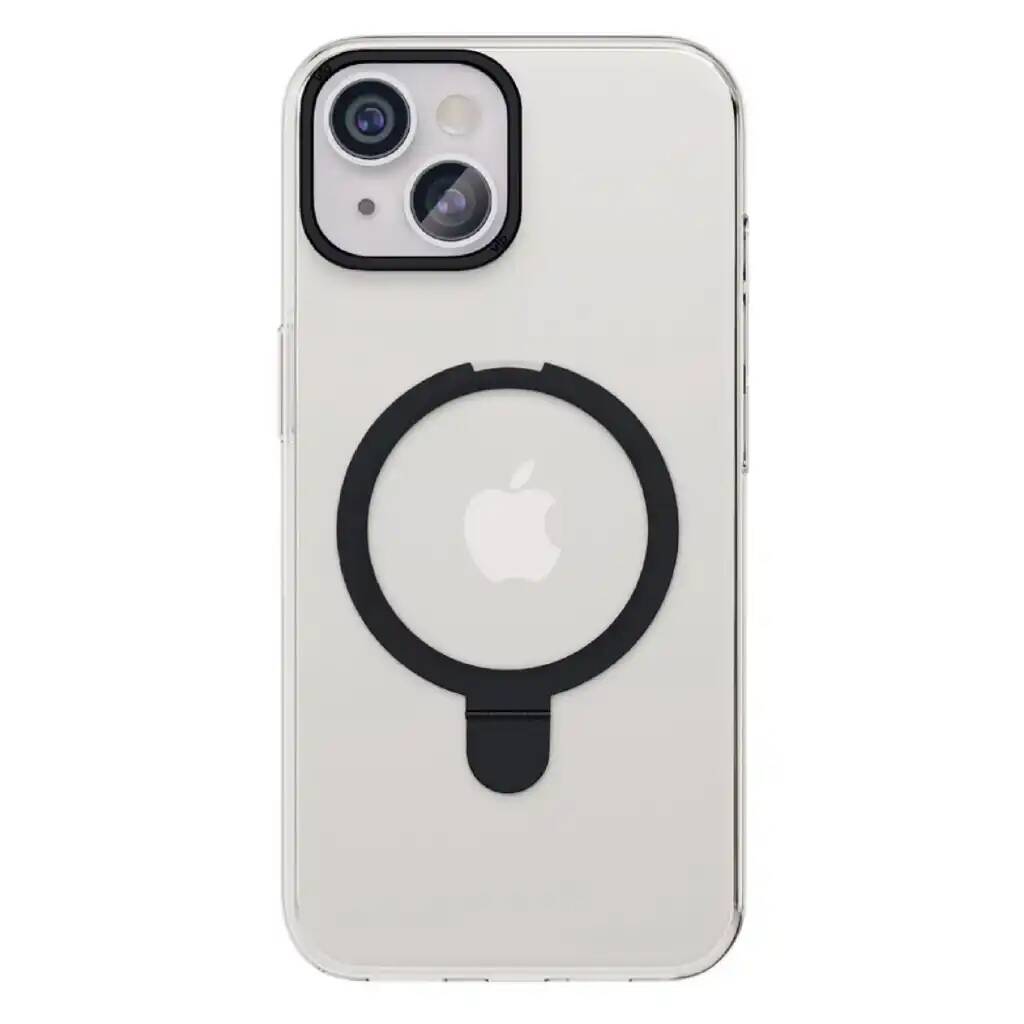 

Чехол для смартфона vlp для iPhone 15 MagSafe с подставкой черный, Черный;прозрачный, для iPhone 15 MagSafe с подставкой черный