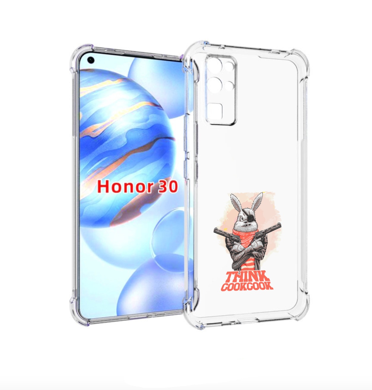 

Чехол бампер MyPads кролик пират для Honor 30 (BMH-AN10) противо, Прозрачный, Tocco