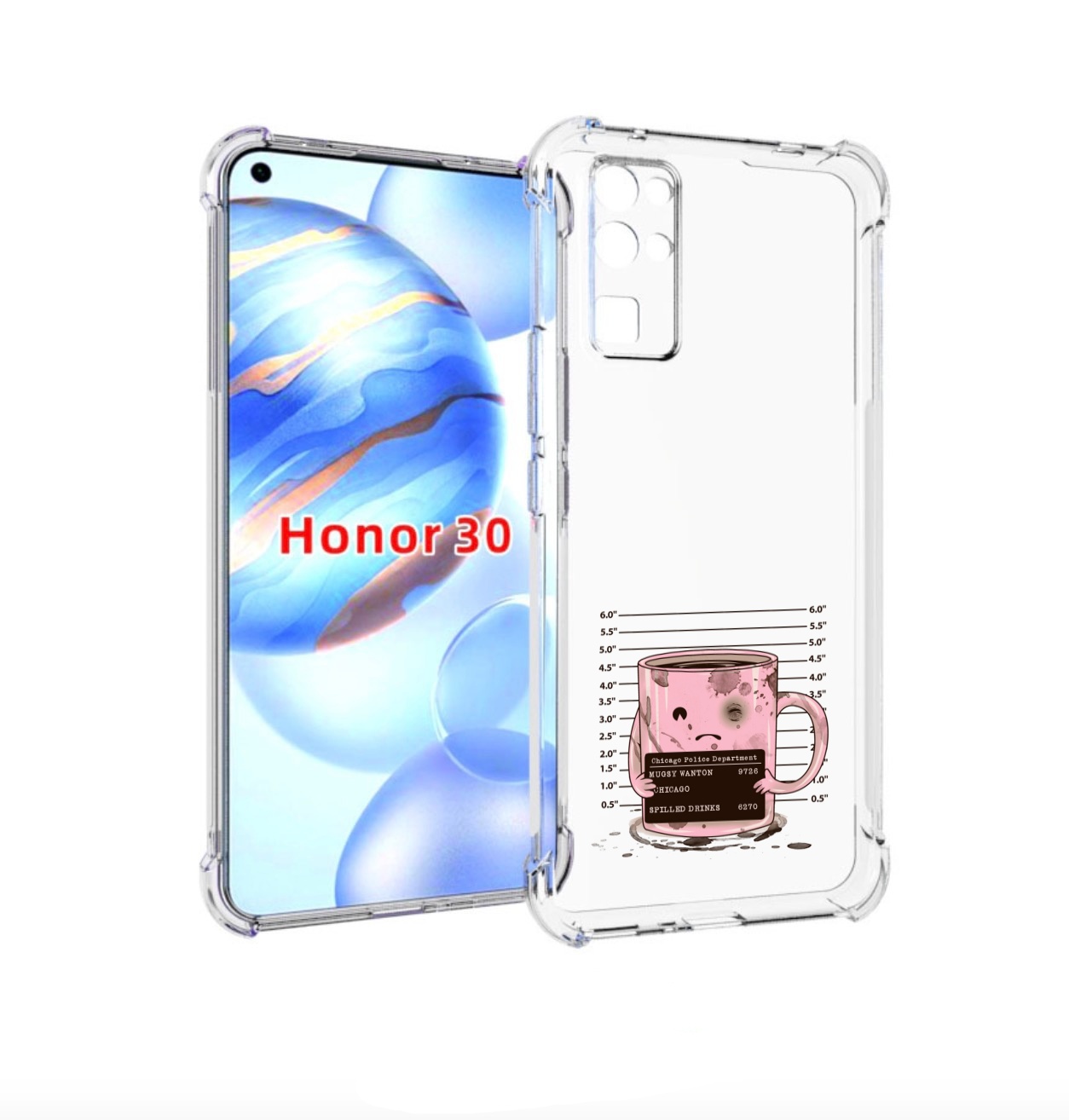 

Чехол бампер MyPads кружка для Honor 30 (BMH-AN10) противоударный, Прозрачный, Tocco