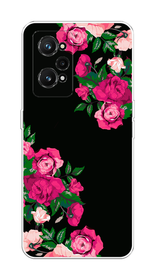 

Чехол на Realme GT Neo 3T/Neo 2 "Розы фуксия", Черный;розовый;зеленый, 2510750-1