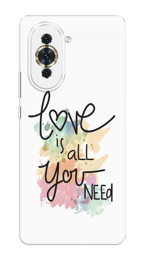 

Чехол на Huawei Nova 10 "Love is all you need", Белый;черный;зеленый, 6108950-1