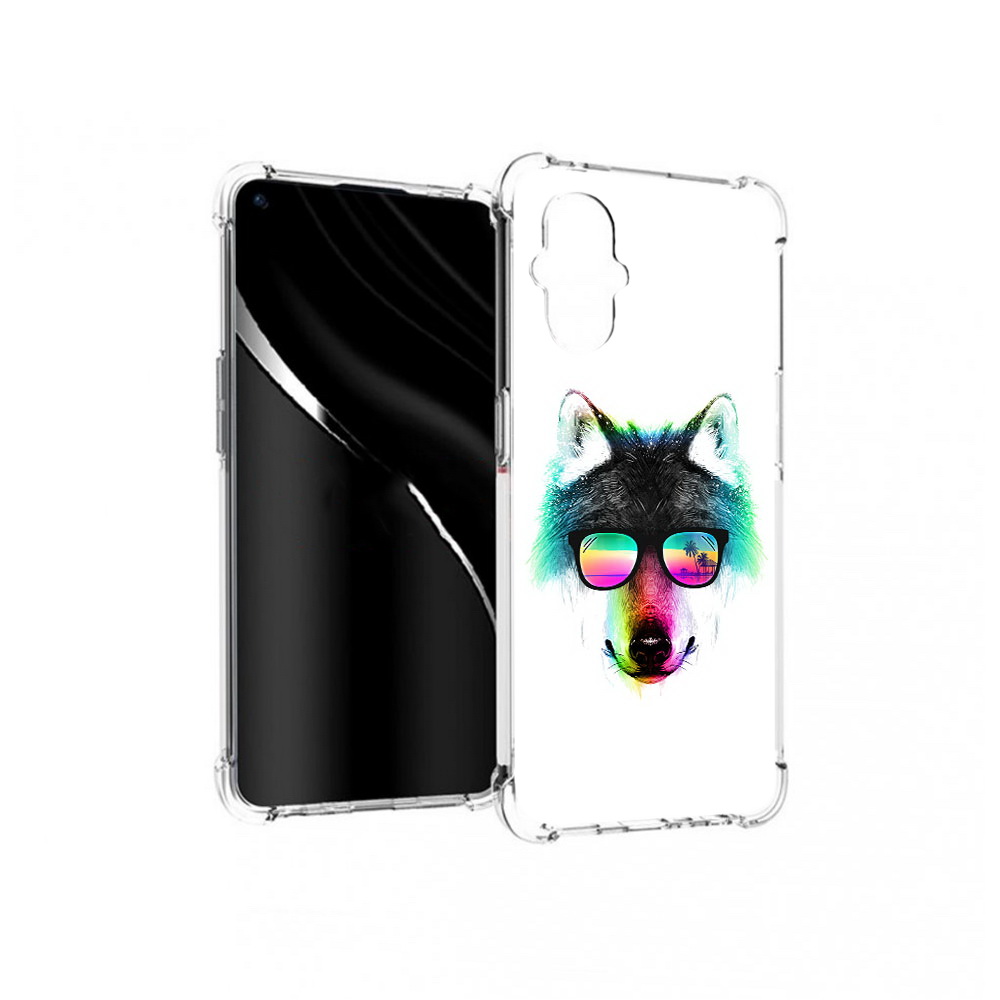 

Чехол MyPads Tocco для OnePlus Nord N20 5G радужный волк (PT227047.135.567), Прозрачный, Tocco