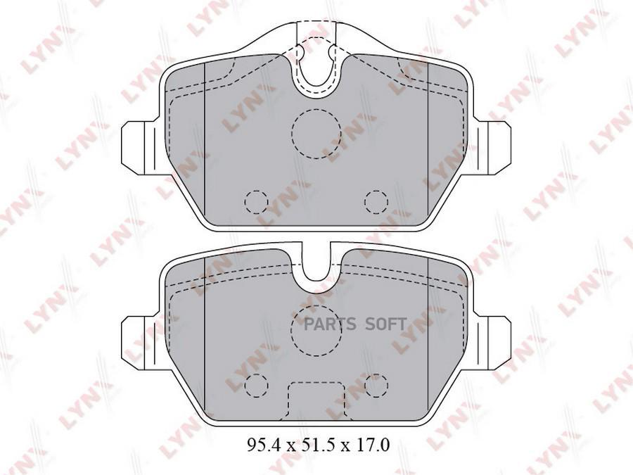 Тормозные колодки LYNXauto задние BD-1430