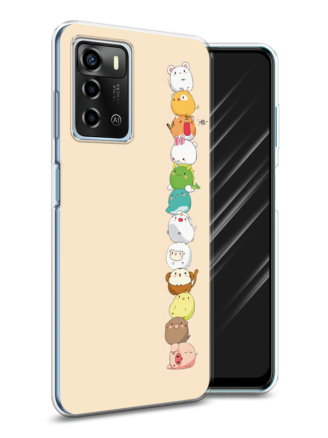 

Чехол Awog на ZTE Blade A72 / ЗТЕ Блэйд A72 "Питомцы Чиби", Разноцветный, 135450-2