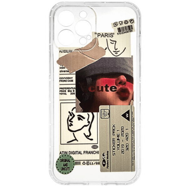 фото Чехол для iphone 12 pro tide case, прозрачный с рисунком cute nobrand