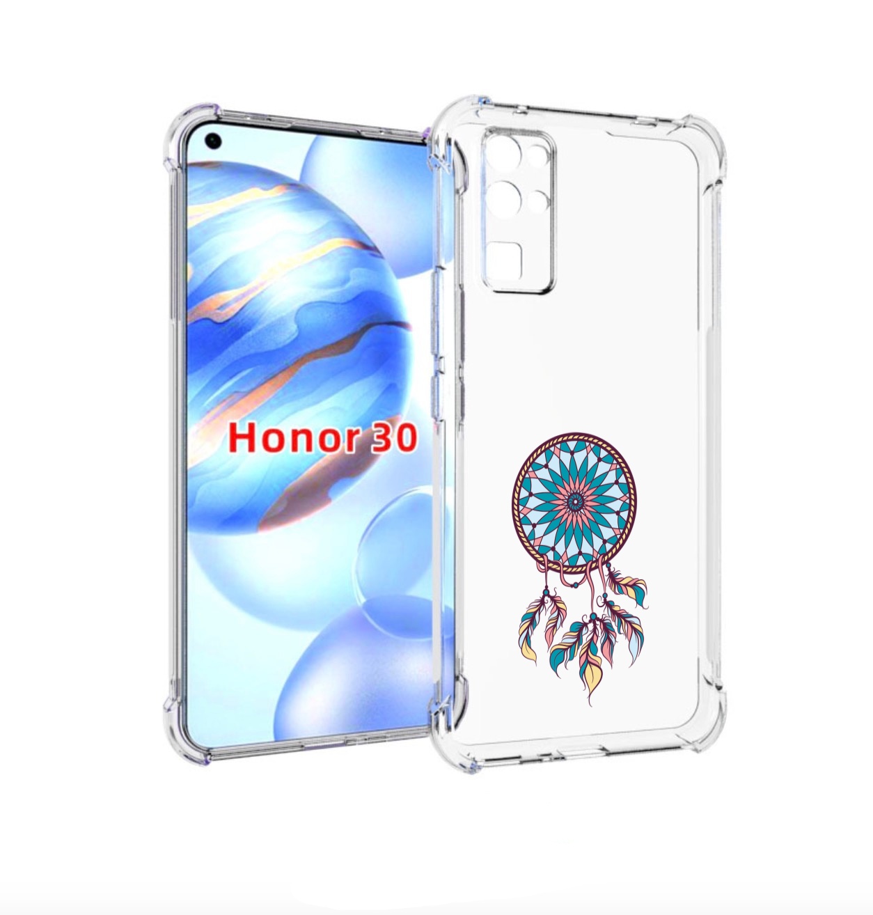 

Чехол бампер MyPads ловец снов синий для Honor 30 (BMH-AN10) про, Прозрачный, Tocco