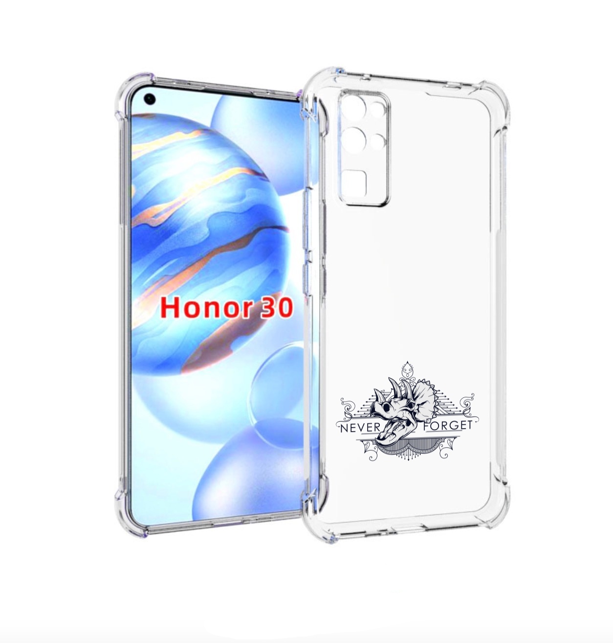 

Чехол бампер MyPads логотип носорога никогда не забуду для Honor, Прозрачный, Tocco