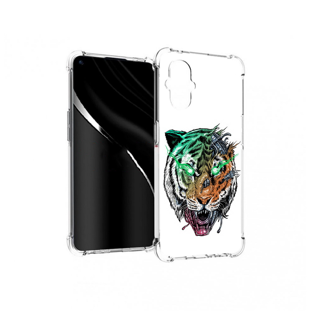 

Чехол MyPads Tocco для OnePlus Nord N20 5G робо-тигр (PT227047.135.584), Прозрачный, Tocco