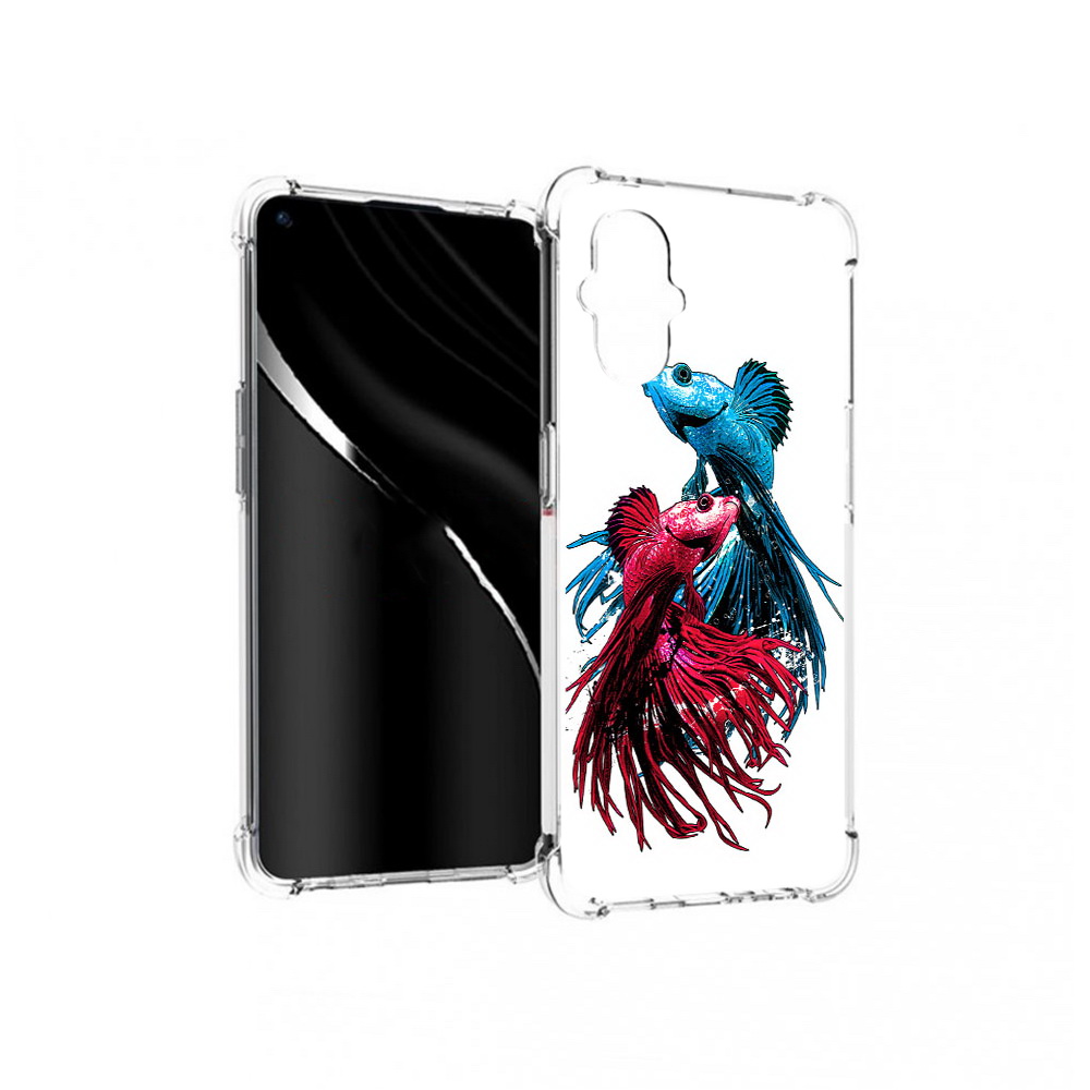 

Чехол MyPads Tocco для OnePlus Nord N20 5G рыбы петушки (PT227047.135.592), Прозрачный, Tocco