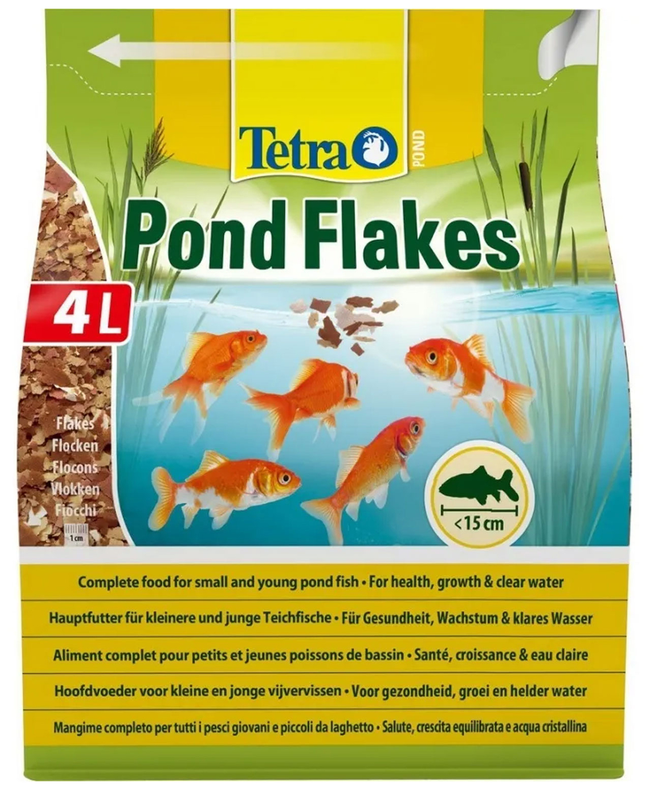 

Корм для аквариумных рыбок Tetra Pond Flakes хлопья, 4 л