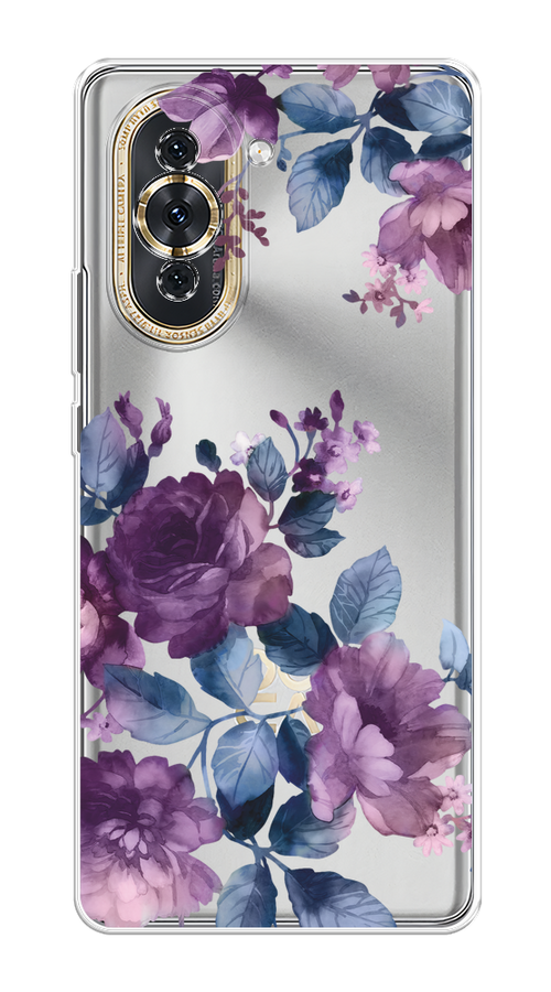 

Чехол на Huawei Nova 10 "Purple Blossoms", Синий;фиолетовый, 6108950-1