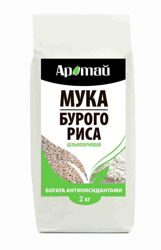 

Мука рисовая цельнозерновая из бурого риса "Аратай" без глютена, 2 кг