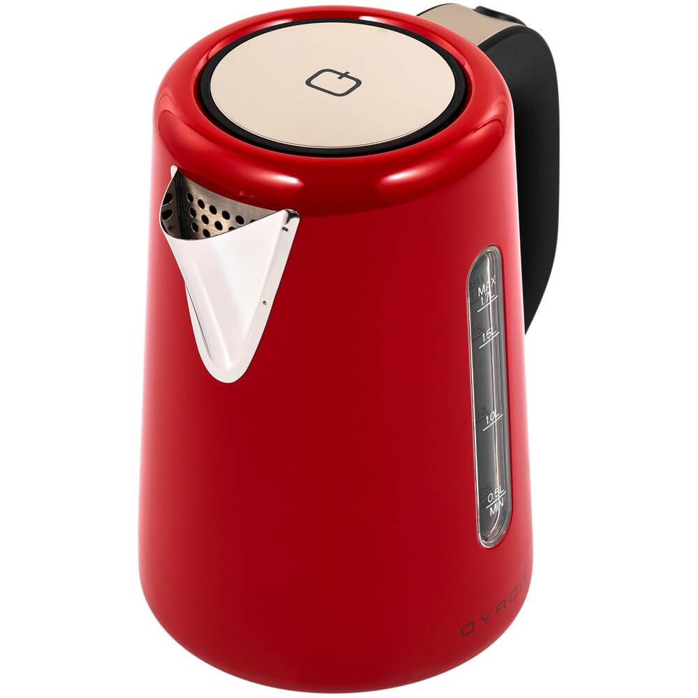 Чайник электрический QYRON KS601 1.7 л красный чайник со свистком из нержавеющей стали доляна горошек 2 8 л красный