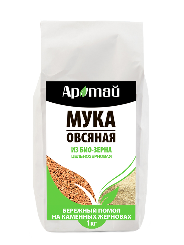 

Мука овсяная цельнозерновая "Аратай", для выпечки, низкокалорийные продукты питания, 1кг