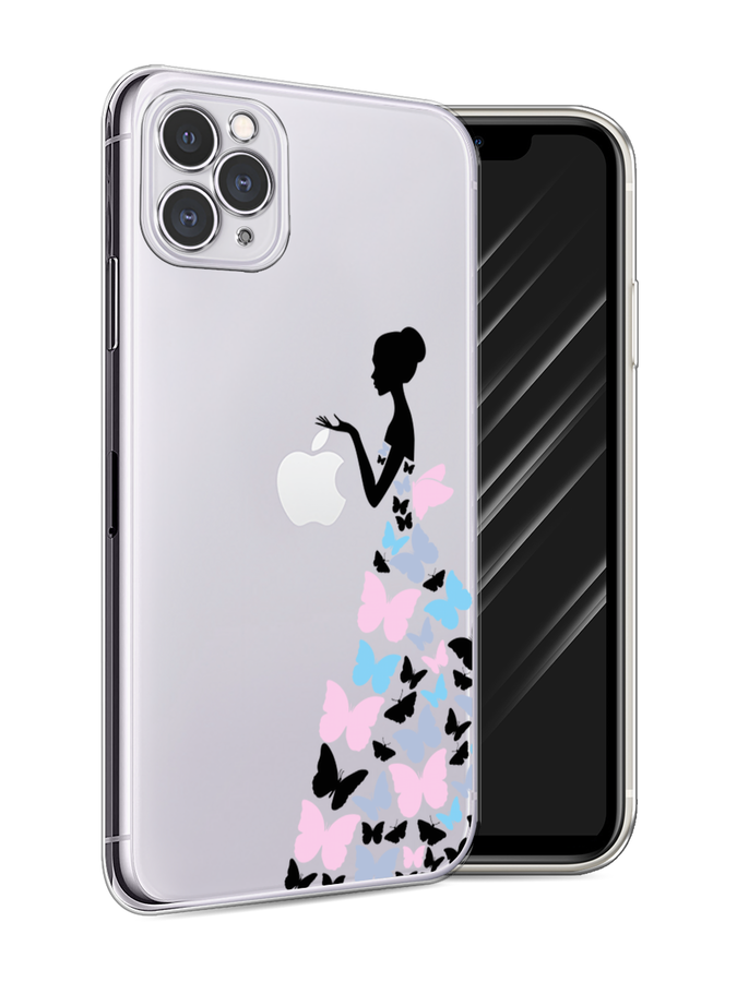 

Чехол Awog на Apple iPhone 11 Pro Max / Айфон 11 Pro Max "Платье из бабочек", Разноцветный, 12250-1
