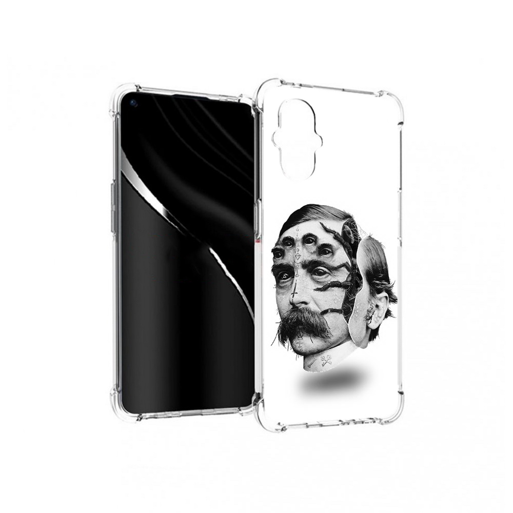 

Чехол MyPads Tocco для OnePlus Nord N20 5G страшное лицо мужчины (PT227047.135.629), Прозрачный, Tocco