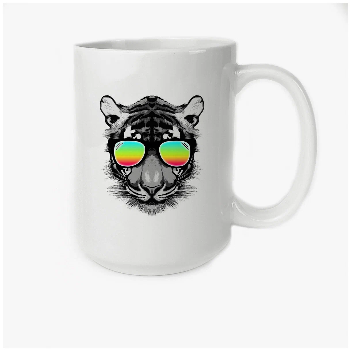 

Кружка CoolPodarok Тигр в радужных очках