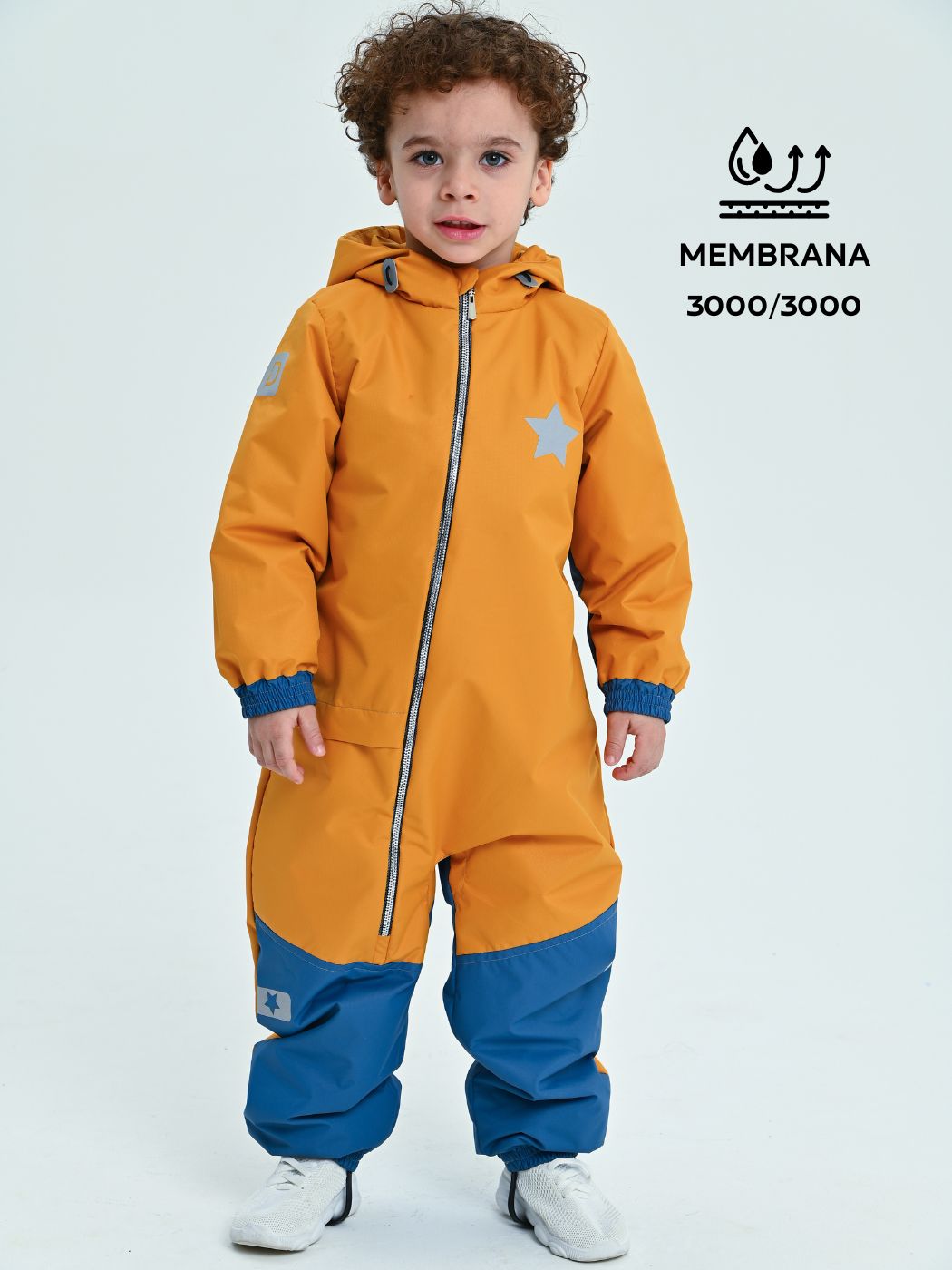 

Комбинезон детский Malek-Baby 237Ф, Горчичный+синий, 80, Разноцветный, 237Ф