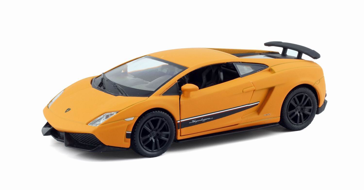 Машина металлическая RMZ City 1:32 Lamborghini Gallardo LP570, оранжевый матовый цвет.