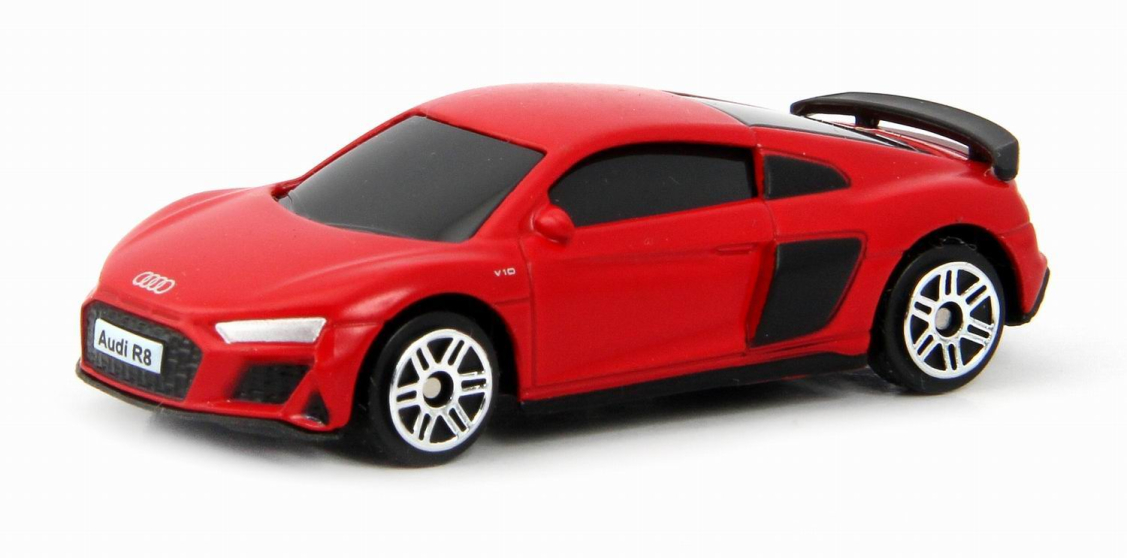 Машина металлическая RMZ City 1:64 Audi R8 Coupe 2019, красный матовый цвет