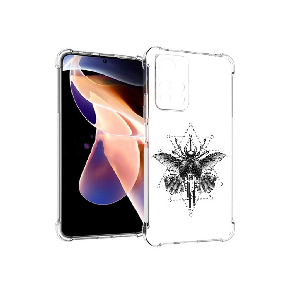 

Чехол MyPads Tocco для Xiaomi Redmi Note 11 Pro скарабей (PT224811.282.601), Прозрачный, Tocco