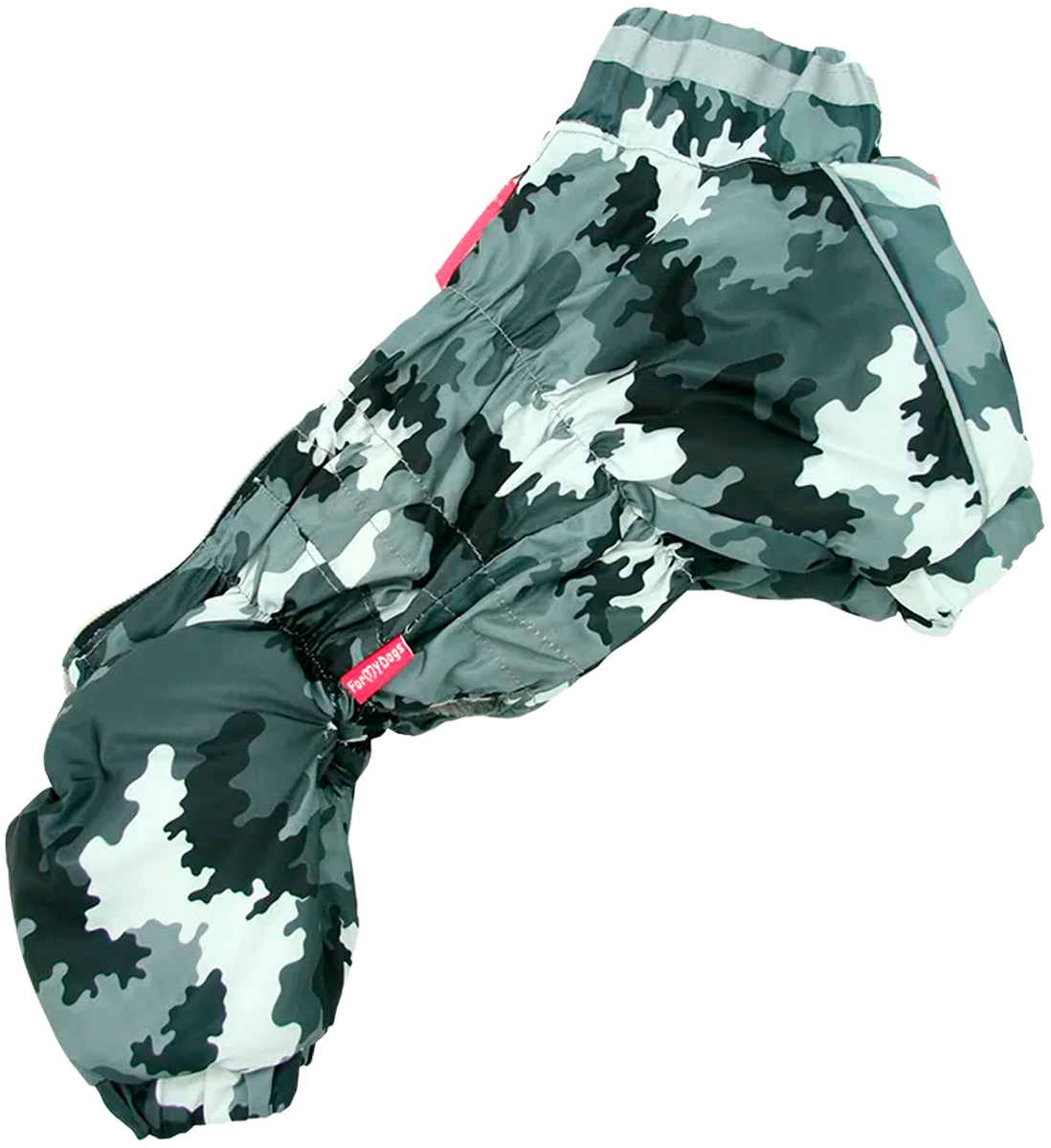 фото Комбинезон для собак for my dogs fw1091-2021 m (10) для мальчиков черно-серый
