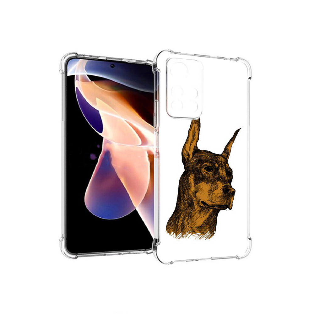 

Чехол MyPads Tocco для Xiaomi Redmi Note 11 Pro скетч доберман (PT224811.282.605), Прозрачный, Tocco