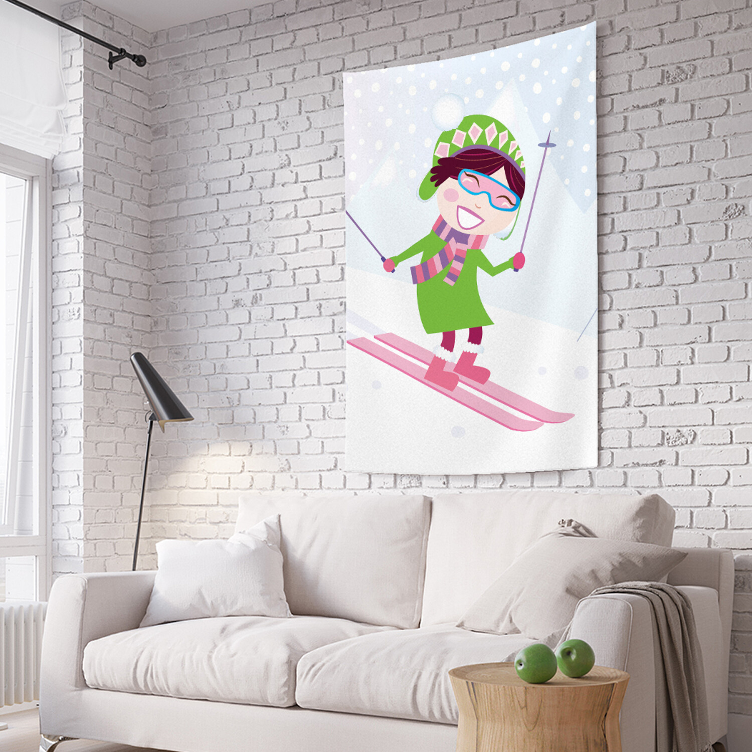 

Вертикальное фотопанно на стену JoyArty Катание с горы 150x200 см, Катание с горы