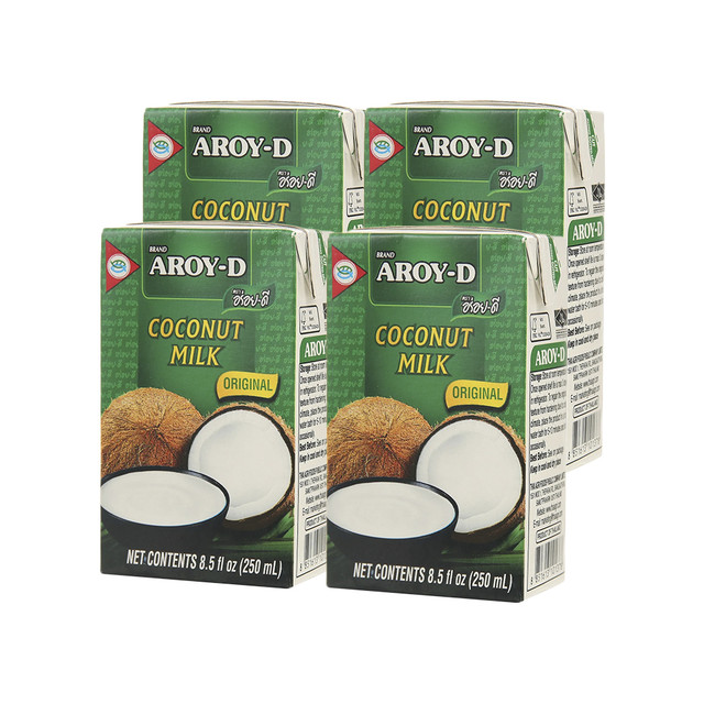 Кокосовое молоко Aroy-D жирность 17-19% 4 шт по 250 мл
