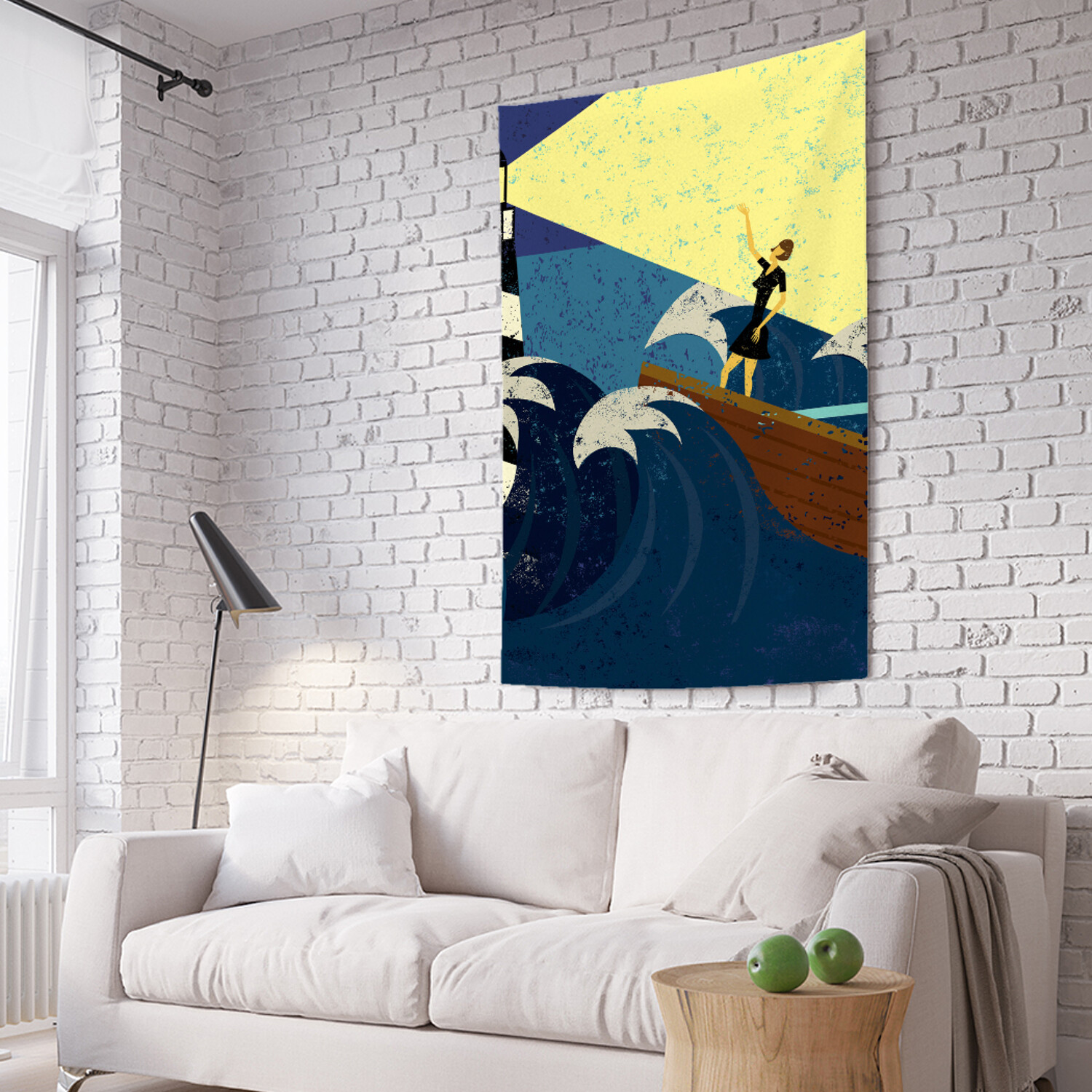 

Вертикальное фотопанно на стену JoyArty Спасительный луч маяка 150x200 см, Спасительный луч маяка