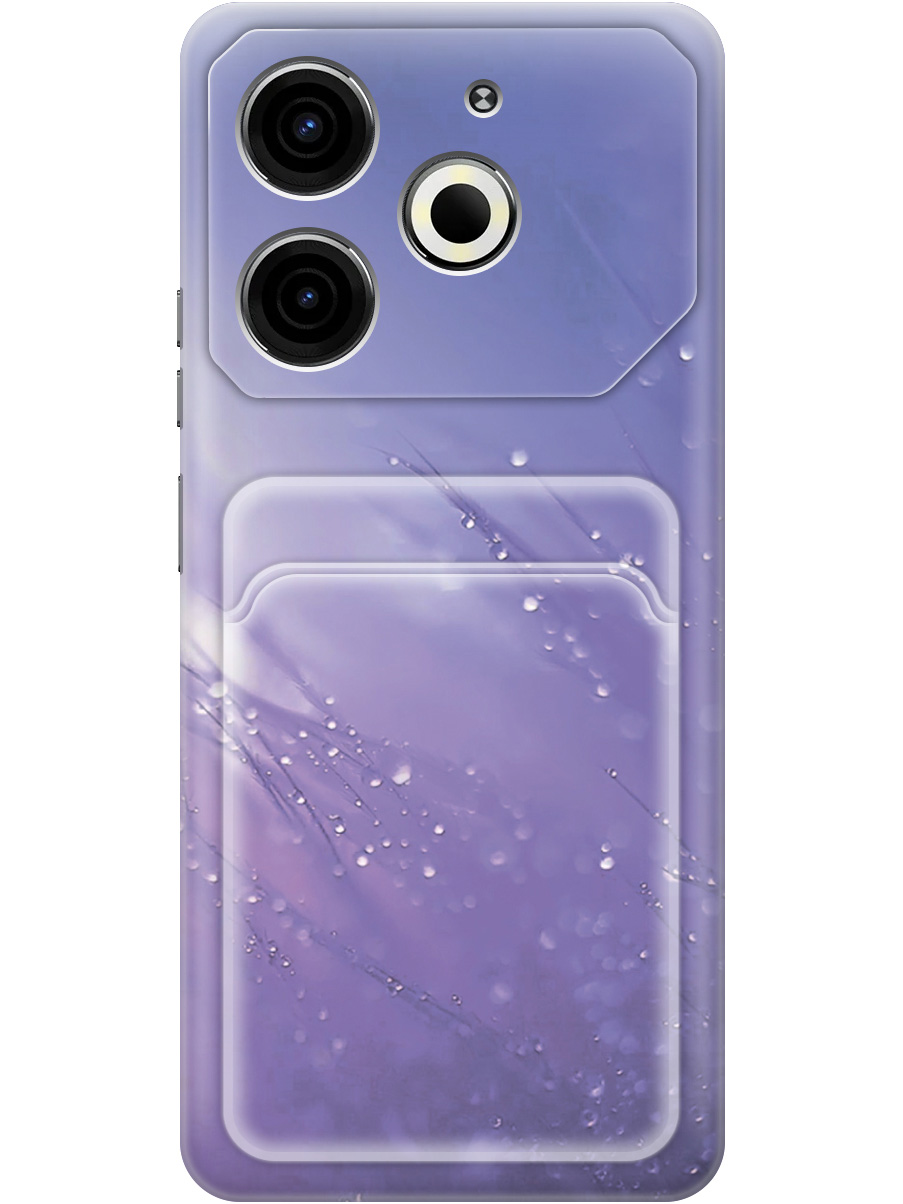 

Силиконовый чехол на Tecno Pova 6 Neo с принтом с карманом для карты прозрачный 794188, 782634822