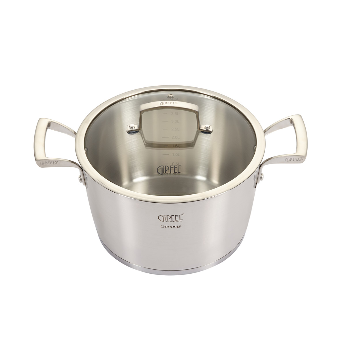 

Кастрюля Gipfel GENESIS 1255 5,6 л серебристый, 1255