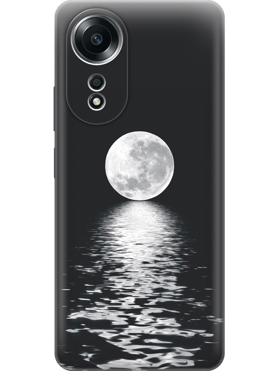 

Силиконовый чехол на Oppo A58 4G с принтом "Луна над морем", Прозрачный;белый;черный, 782630041