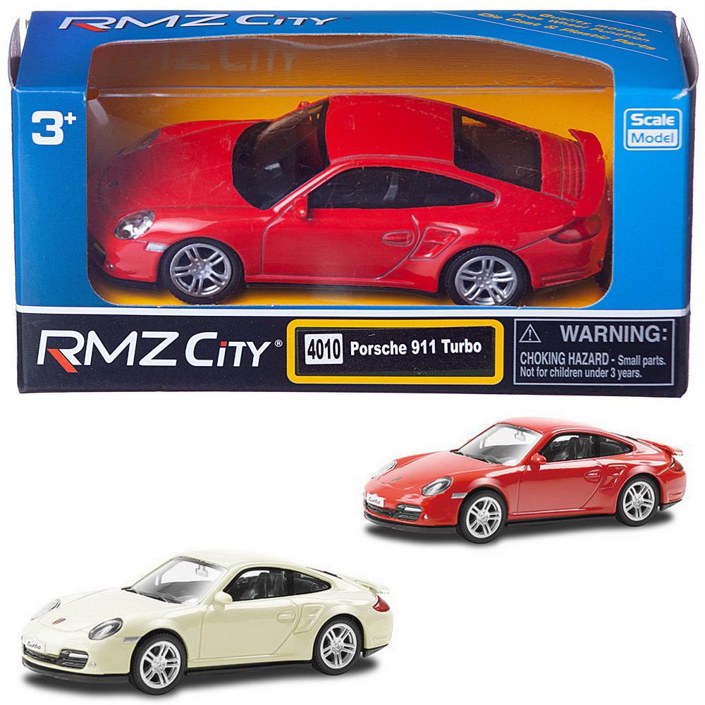 Машинка металлическая Uni-Fortune RMZ City 1:43 Porsche 911 Turbo, 2 цвета (красный/белый