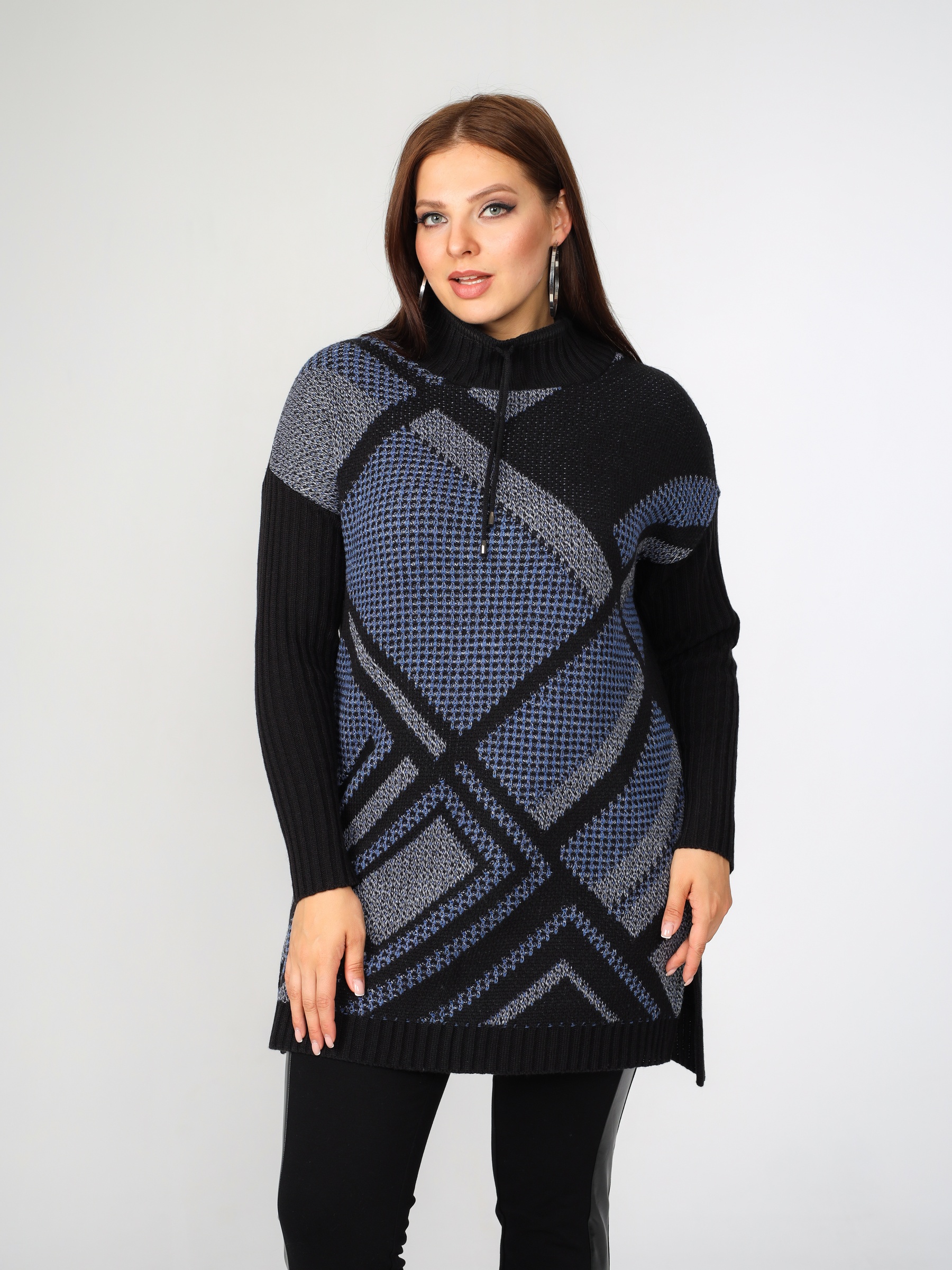 Свитер женский BONADI 1912 синий 50 RU