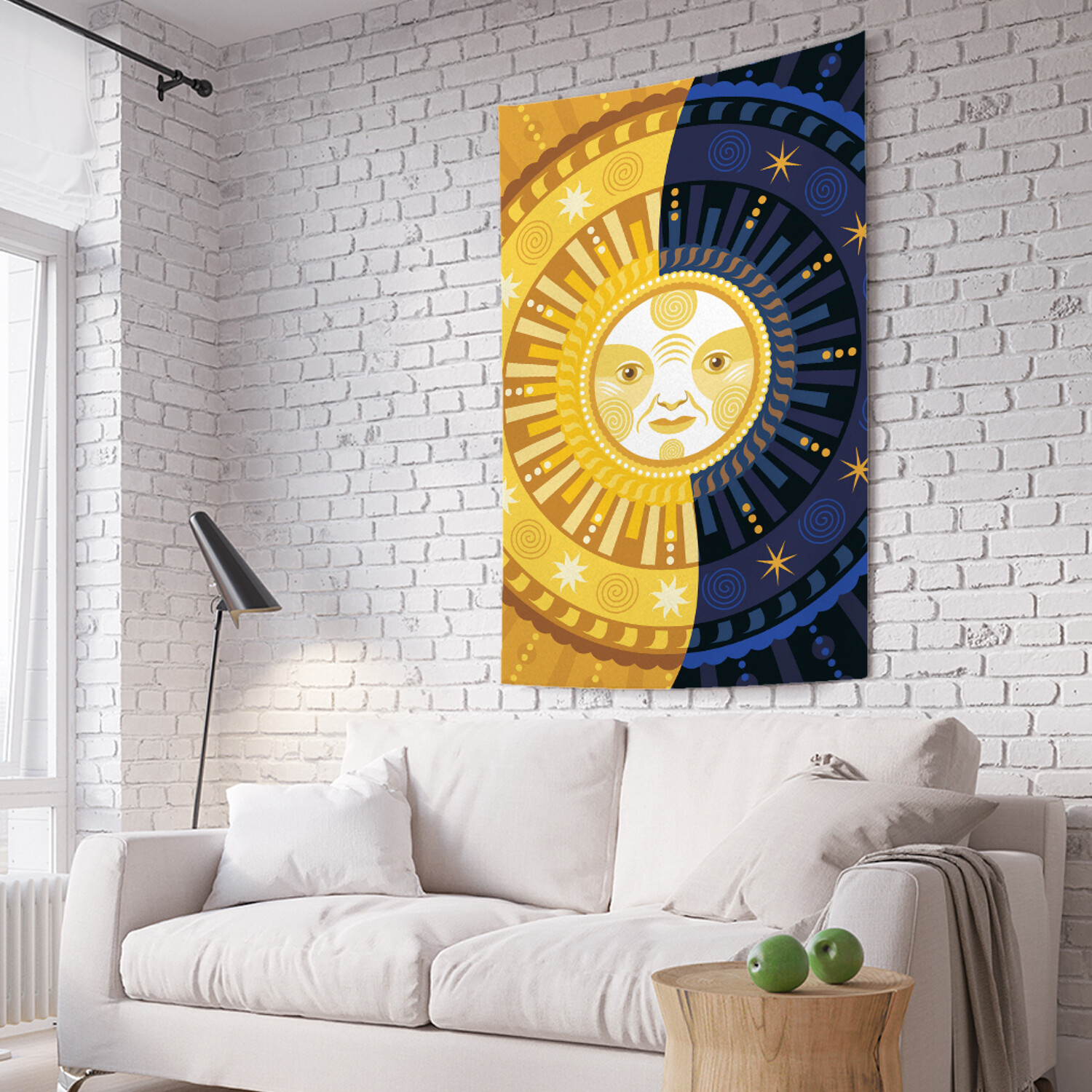 

Вертикальное фотопанно на стену JoyArty Солнце днем и ночью 150x200 см, Солнце днем и ночью