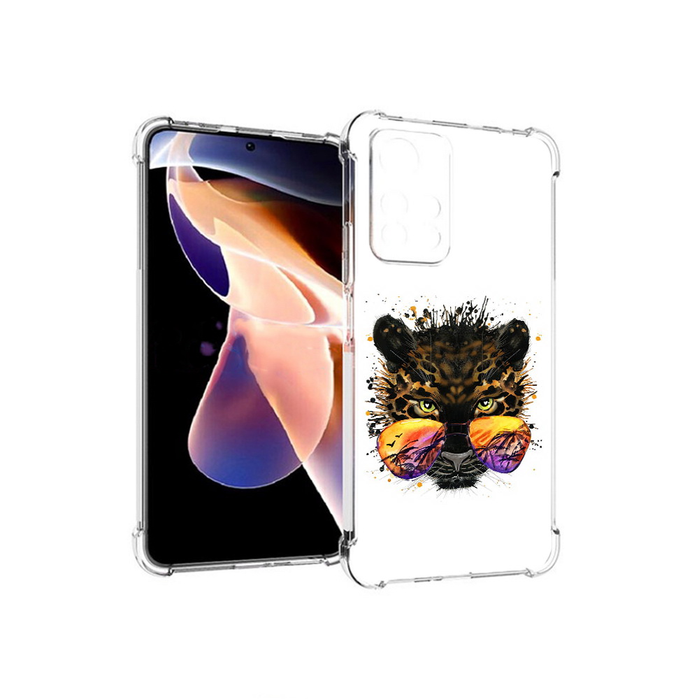 

Чехол MyPads Tocco для Xiaomi Redmi Note 11 Pro тропический леопард (PT224811.282.649), Прозрачный, Tocco