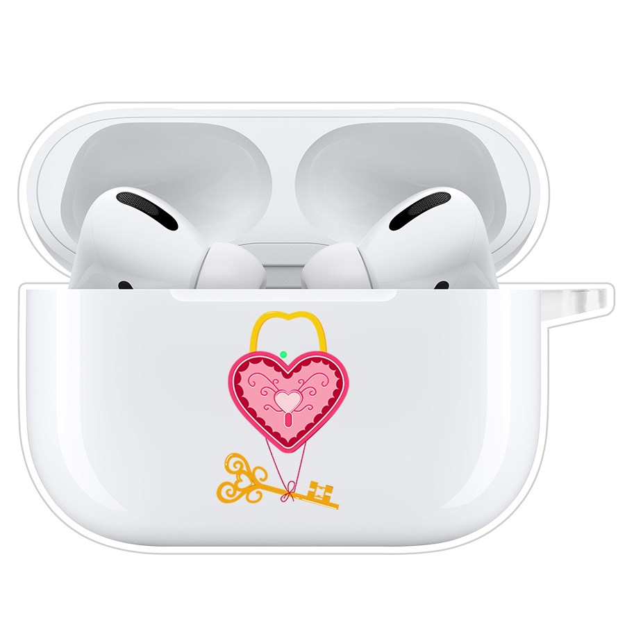 

Чехол Krutoff Clear Case для AirPods Pro 2 Ключ от сердца, Прозрачный