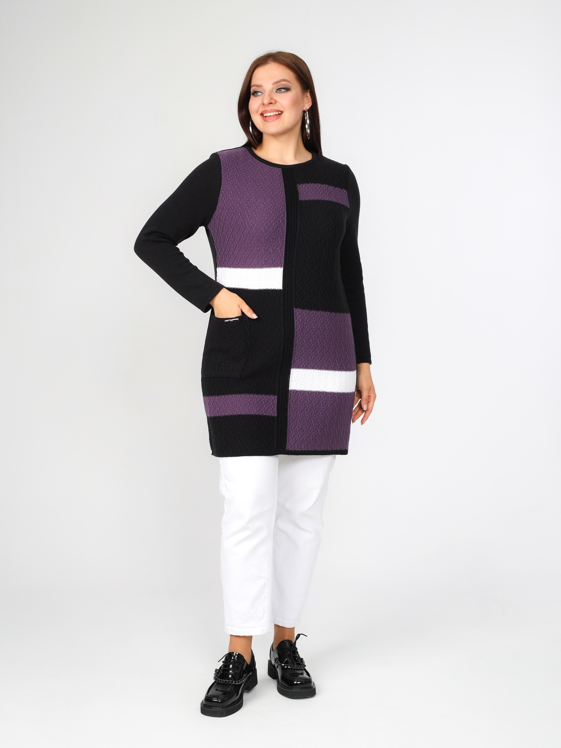 Джемпер женский BONADI BONADI 1899 фиолетовый 56 RU