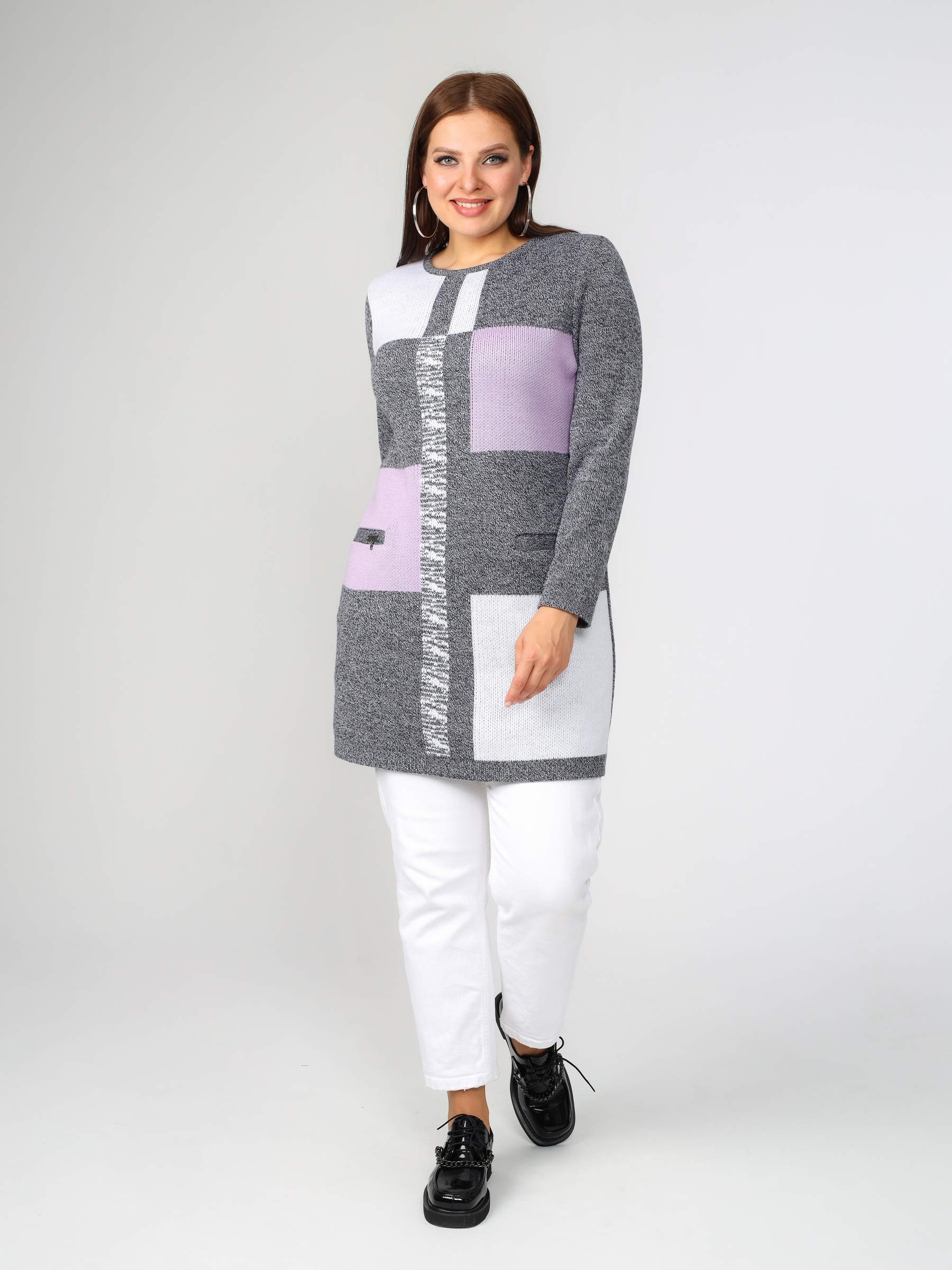 Джемпер женский BONADI BONADI 1900 серый 50 RU