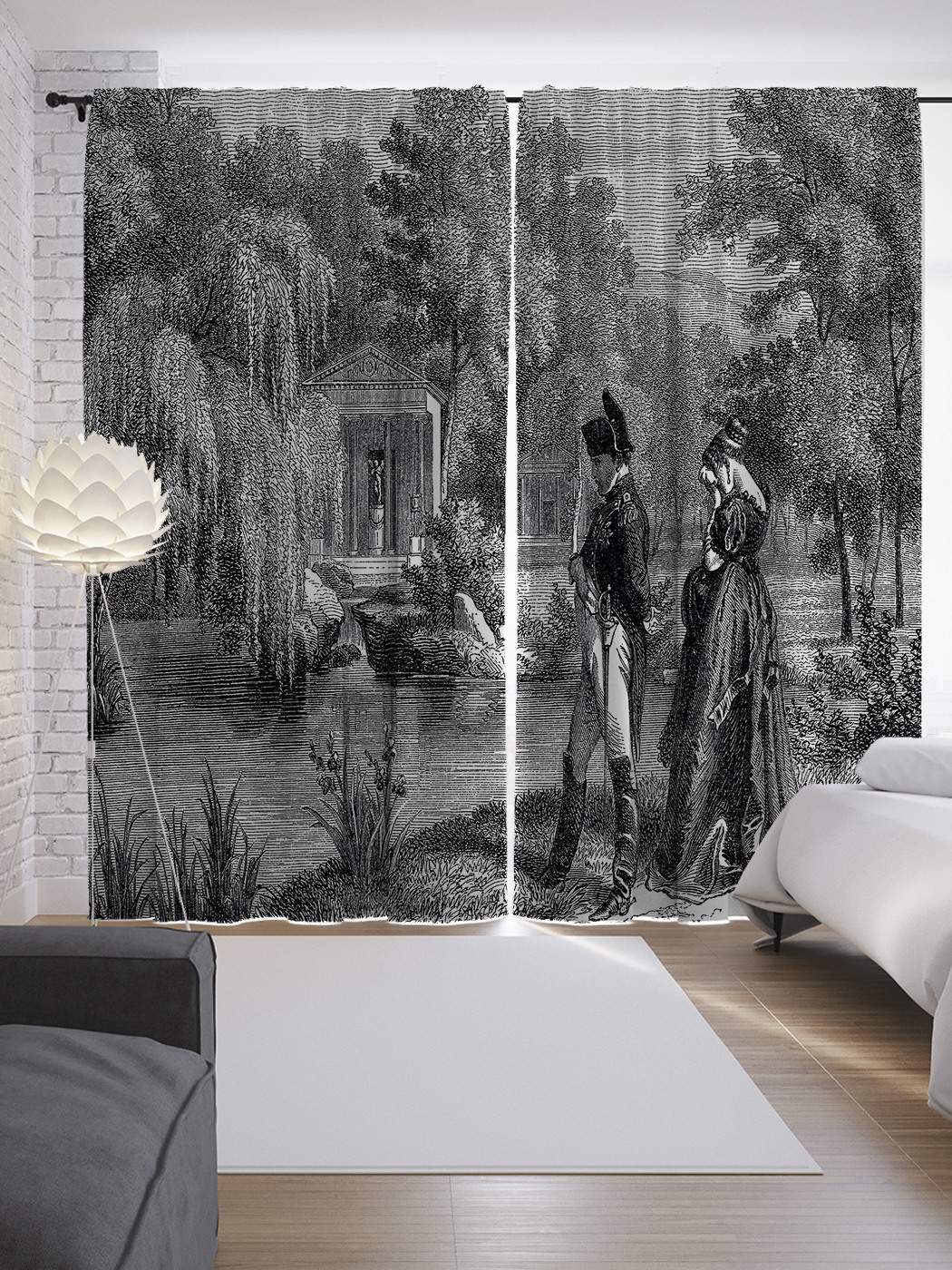 

Шторы JoyArty с фотопечатью "Дворянское гнездо" из сатена, 290х265 см, Дворянское гнездо