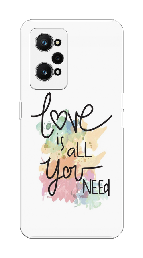 

Чехол на Realme GT Neo 3T/Neo 2 "Love is all you need", Белый;черный;зеленый, 2510750-1