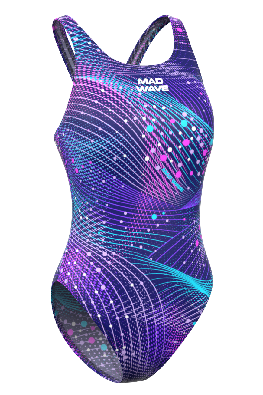 

Купальник слитный женский Mad Wave Wave PBT B3 фиолетовый M, Wave PBT B3